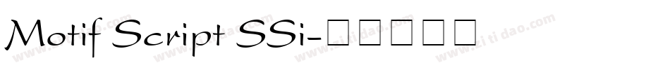 Motif Script SSi字体转换